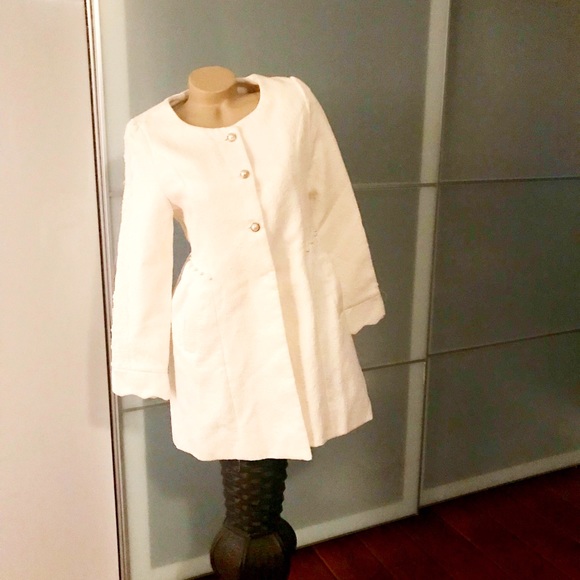 White jacquard jacket classic nwt new with tags - Picture 3 of 5